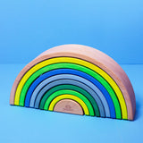 Wooden Rainbow Neon Green