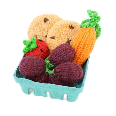 Knitted Set - Carrot, Strawberry, Grapes & Cookies
