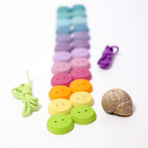 Wooden Pastel Buttons
