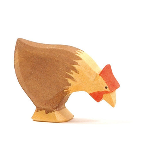 Hen brown picking