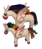 Rainbow Mother Alicorn Felted Wool Toy