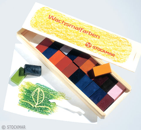 Stockmar Wax Blocks - 24 Colors in Wooden Box